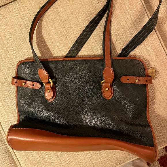 Dooney and Bourke leather satchel handbag purse black and brown - Picture 1 of 4